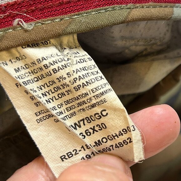 Wrangler Camo Utility Pants 36x30 Distressed Gorpcore Hunting Streetwear Rocker - Picture 4 of 9